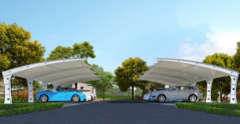 蓝天膜结构：膜结构汽车停车棚的质量如何区分？